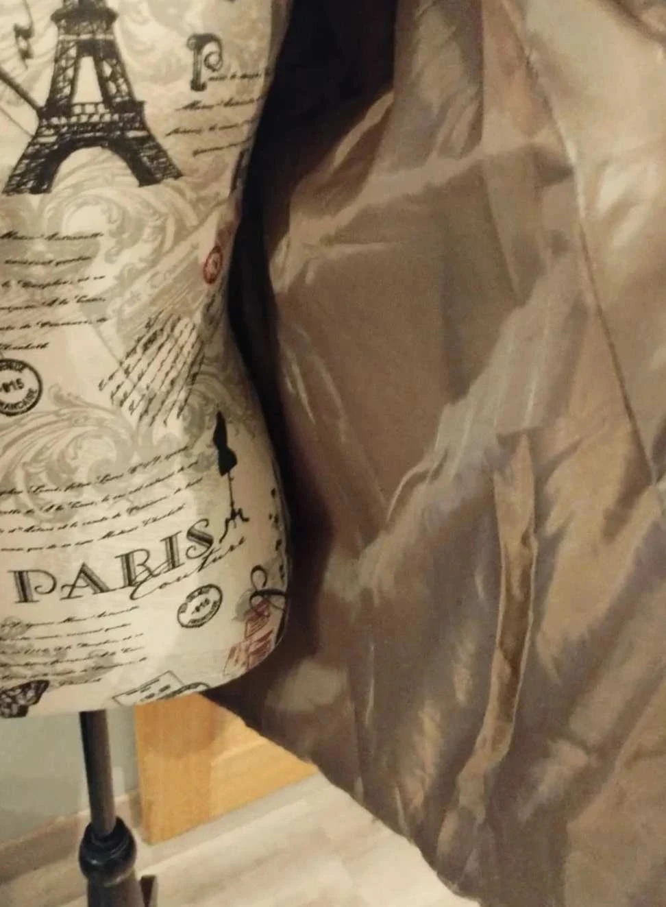 Parka acolchoada forrada de cetim marrom, Nathalie Anderson, T42/44 – photo 7